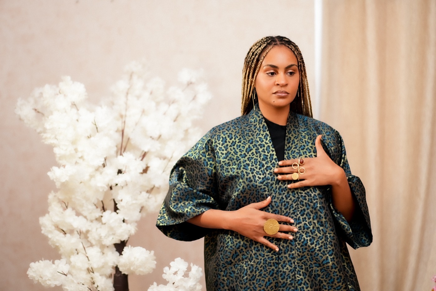 Kimono Jacquard Léopard — African Samourai